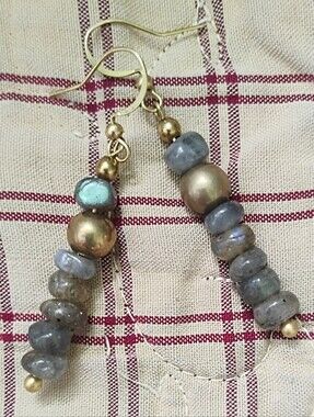 Handmade Labradorite Stack Earrings